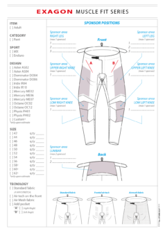 Adult MX Exagon muscle fit pant